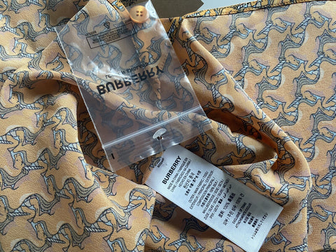 Burberry Women's Bright Melon Button-Up Shirt 4 US (6 UK) 80324481 NWT $890