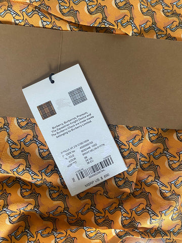 Burberry Women's Bright Melon Button-Up Shirt 4 US (6 UK) 80324481 NWT $890