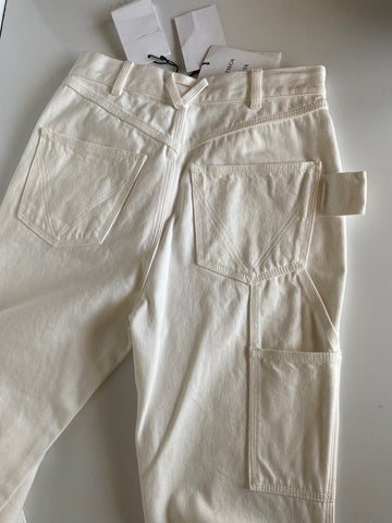 Bottega Veneta High-Waisted Jeans White 4 US (40 Euro) 630693 Italy NWT $950