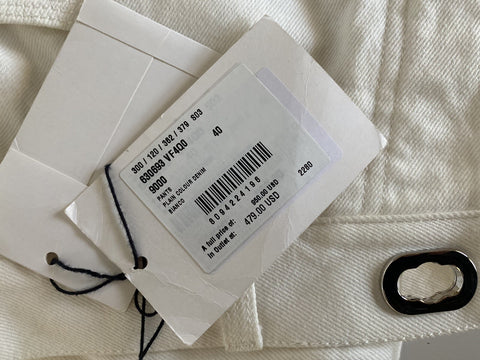 Bottega Veneta High-Waisted Jeans White 4 US (40 Euro) 630693 Italy NWT $950