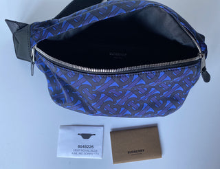 Burberry TB Monogram Print Sonny Blue Belt / Waist / Body Bag 80482261 NWT $1000