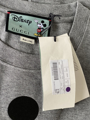 Gucci Mickey Mouse Gray Cotton Jersey T-Shirt Size Medium (Oversized) 565806 NWT