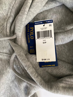 Polo Ralph Lauren USA Logo Long Sleeve Fleece Hoodie Gray Small NWT $198