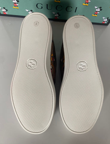 Gucci Men’s GG Supreme Mickey Mouse Sneakers 7.5 US (Gucci 7) Italy 603689 NIB