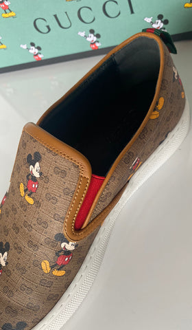 Gucci Men’s GG Supreme Mickey Mouse Sneakers 7.5 US (Gucci 7) Italy 603689 NIB