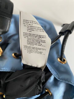 Versace Nylon/Leather Cornflower Blue Mini Backpack Italy 1002875 1A02155 NWT
