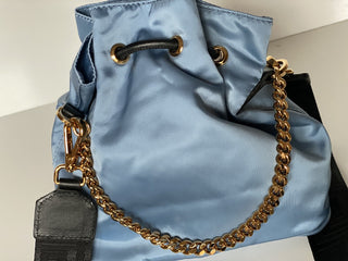 Versace Nylon/Leather Cornflower Blue Mini Backpack Italy 1002875 1A02155 NWT