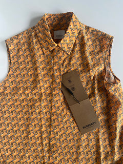Burberry Women's Bright Melon Button-Up Shirt 6 US (8 UK) 80324481 NWT $890