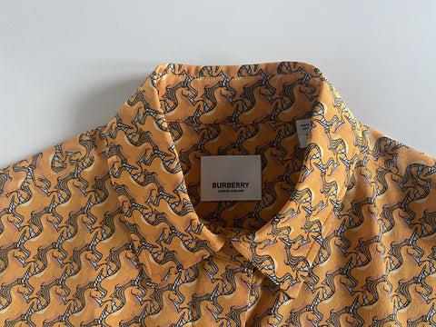 Burberry Women's Bright Melon Button-Up Shirt 6 US (8 UK) 80324481 NWT $890