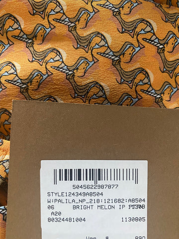 Burberry Women's Bright Melon Button-Up Shirt 6 US (8 UK) 80324481 NWT $890