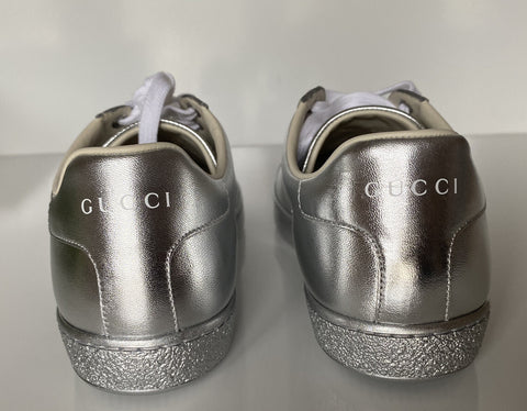 Gucci Ace Men's Low-top Silver Sneakers 10.5 US (Gucci 10) 660266  Italy NIB