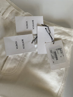 Bottega Veneta High-Waisted Jeans White 2 US (38 Euro) 630693 Italy NWT $950