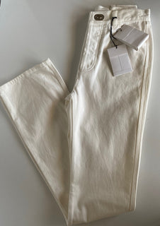 Bottega Veneta High-Waisted Jeans White 2 US (38 Euro) 630693 Italy NWT $950