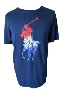 Polo Ralph Lauren Short Sleeve Signature Logo T-shirt Blue Large NWT