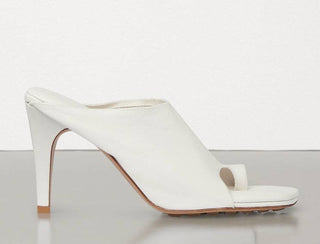 Bottega Veneta Leather Mules with High Vamp White Shoes 9.5 US 618760 NIB $920