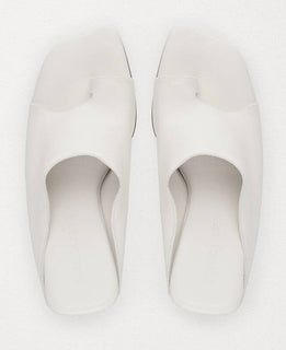 Bottega Veneta Leather Mules with High Vamp White Shoes 9.5 US 618760 NIB $920