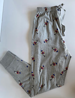 Polo Ralph Lauren Men's Bear Gray Jogger Pajama Pants Cotton Small NWT
