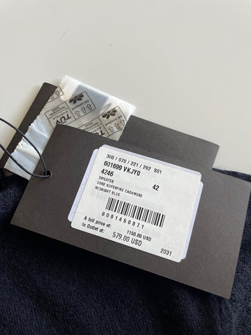 Bottega Veneta Women's Cashmere Blue Sweater 3 US (42 Bottega) 601699 NWT $1150