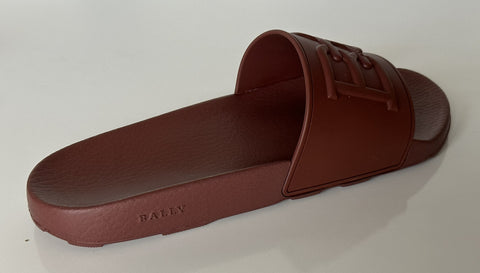 Bally Scotty Men's Slide Rubber Heritage Red Logo Sandals 11 US 6300475 IT NIB