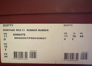 Bally Scotty Men's Slide Rubber Heritage Red Logo Sandals 11 US 6300475 IT NIB