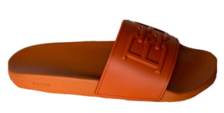 Bally Scotty Men's Slide Rubber Mandarin Logo Sandals 11 US 6300612 Italy NIB