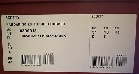 Bally Scotty Men's Slide Rubber Mandarin Logo Sandals 11 US 6300612 Italy NIB