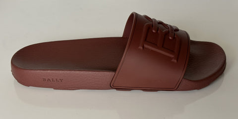 Bally Scotty Men's Slide Rubber Heritage Red Logo Sandals 10 US 6300475 IT NIB