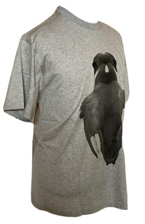 Burberry Sayers Gray Swan Print Cotton T-shirt M (Oversized) Portugal NWT $480