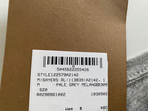 Burberry Sayers Gray Swan Print Cotton T-shirt M (Oversized) Portugal NWT $480