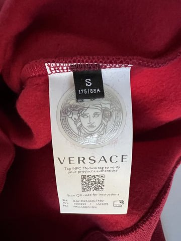 Versace Medusa Baroque Print Sweatshirt with Hoodie Red S 1003253 NWT $1150