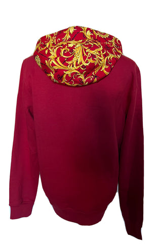 Versace Medusa Baroque Print Sweatshirt with Hoodie Red S 1003253 NWT $1150