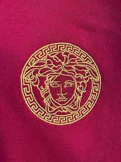 Versace Medusa Baroque Print Sweatshirt with Hoodie Red S 1003253 NWT $1150