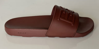 Bally Scotty Men's Slide Rubber Heritage Red Logo Sandals 13 US 6300612 IT NIB