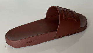 Bally Scotty Men's Slide Rubber Heritage Red Logo Sandals 13 US 6300612 IT NIB