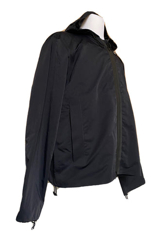 Bottega Veneta Men's Blouson Tech Nylon Black Jacket with Hoodie 42 US NWT $1850