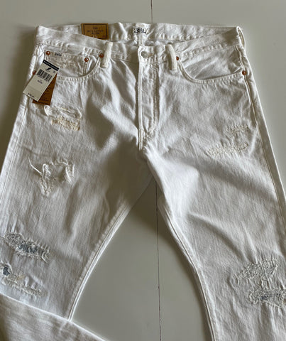 Polo Ralph Lauren Men's The Sullivan Slim White Jeans Size 36x32 (38") NWT $188