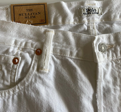 Polo Ralph Lauren Men's The Sullivan Slim White Jeans Size 36x32 (38") NWT $188