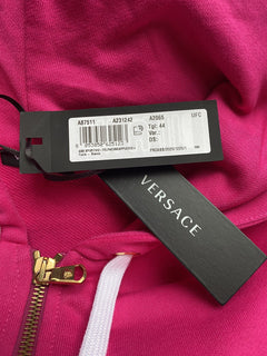 Versace Women's Medusa Hooded Pink Jacket 10 US (44 Euro) A231242 IT NWT $950