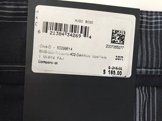 Boss Hugo Boss Clive Mens Cotton Slim Fit Dark Blue Pants 54 Eu(38R US) NWT $215