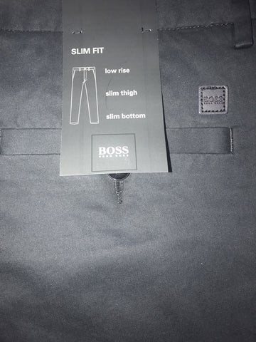 Boss Hugo Boss Clive Mens Cotton Slim Fit Dark Blue Pants 54 Eu(38R US) NWT $215