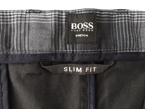Boss Hugo Boss Clive Mens Cotton Slim Fit Dark Blue Pants 54 Eu(38R US) NWT $215
