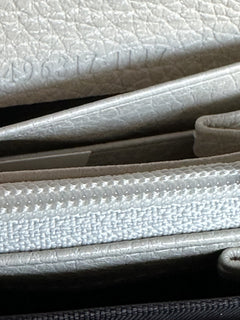Gucci G Web Gucci Print Zip Around  Ivory Card Medium Wallet 496317 Italy NWT