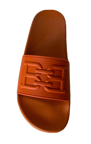 Bally Scotty Men's Slide Rubber Mandarin Logo Sandals 10 US 6300612 Italy NIB