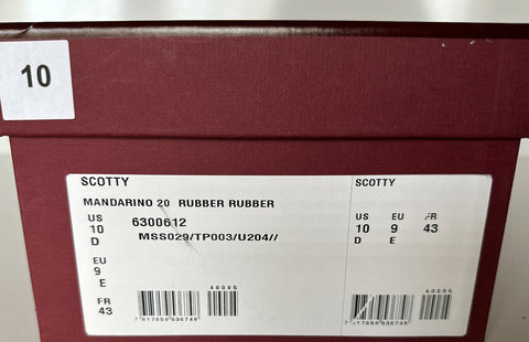 Bally Scotty Men's Slide Rubber Mandarin Logo Sandals 10 US 6300612 Italy NIB