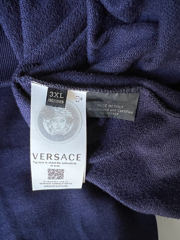 Versace Men's Long Sleeve Sweatshirt Blue Size 3XL A85327 Italy NWT $525