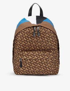 Burberry Monogram Nylon Backpack Bridal Brown Made in Italy 80448241 NWT