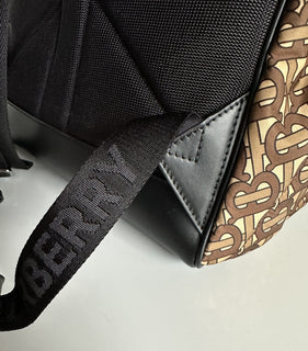 Burberry Monogram Nylon Backpack Bridal Brown Made in Italy 80448241 NWT