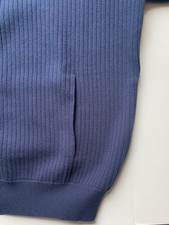 Versace Men's Knit Jacket with Hoodie Blue 48 US (58 Euro) A237551 IT NWT $995