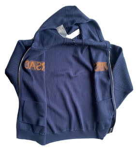 Versace Men's Knit Jacket with Hoodie Blue 48 US (58 Euro) A237551 IT NWT $995