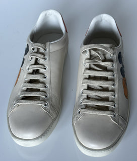 Gucci Men's Mickey Mouse Ivory Soft Leather Sneakers 8.5 US (41.5 Eu) 606110 NWT